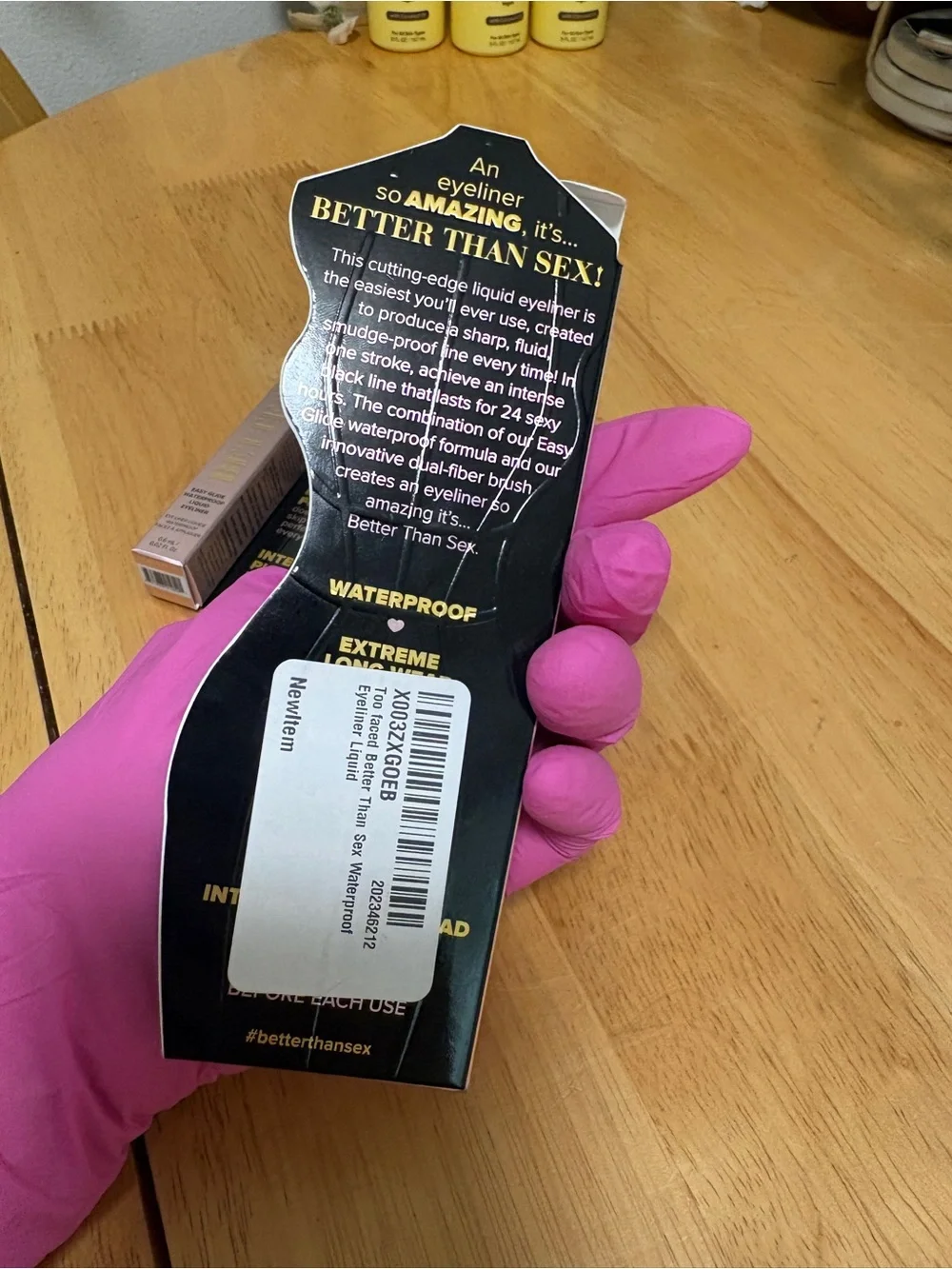 Too Faced Better Than Sex Eyeliner#DEEPEST BLACK 0.02oz Original, Authentic BNIB
